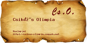 Csikós Olimpia névjegykártya